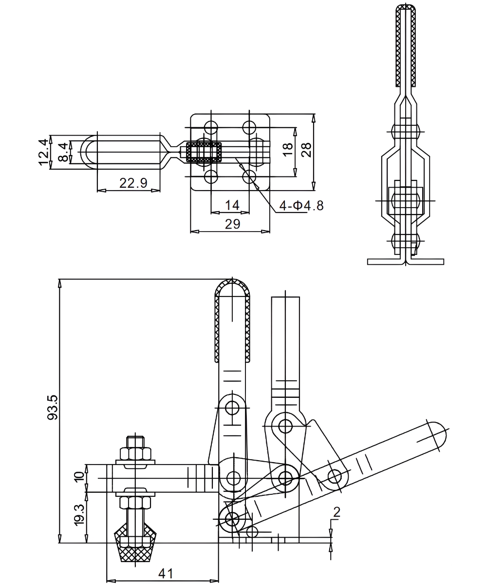 Thông số kỹ thuật kẹp định vị đứng GH-102-B