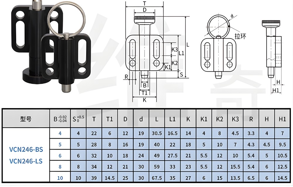 Thông số kỹ thuật chốt pittong gắn mặt bích PBX