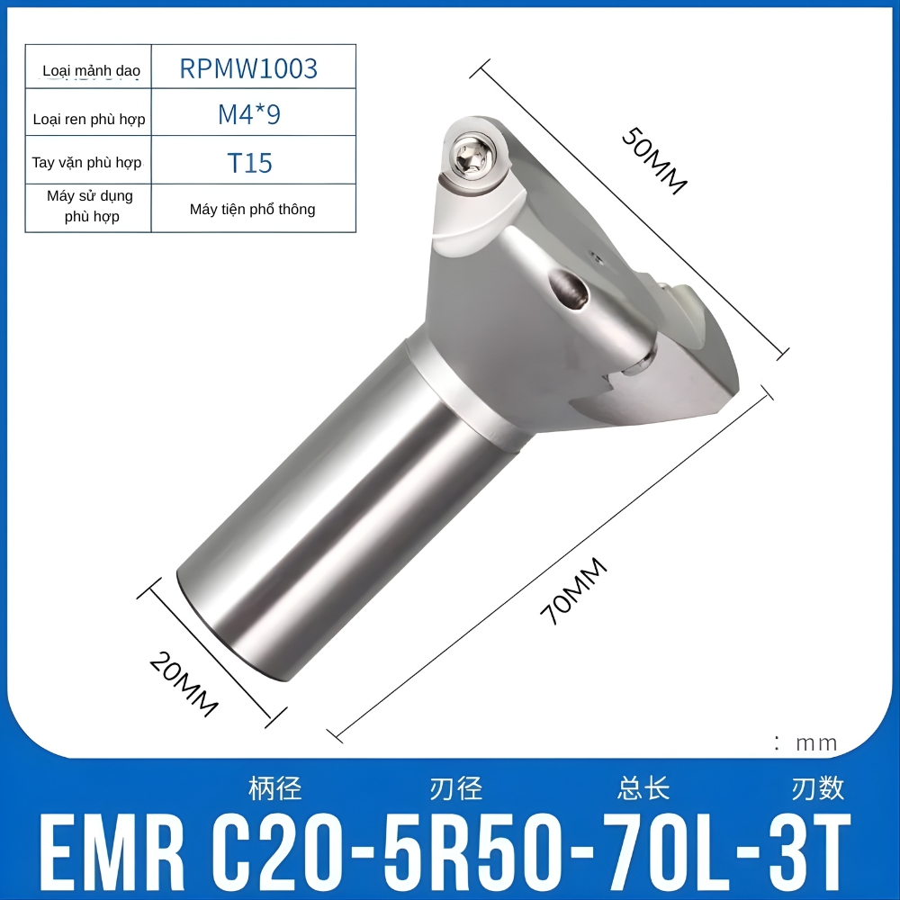 Thông số kỹ thuật đài dao phay mảnh tròn 5R5