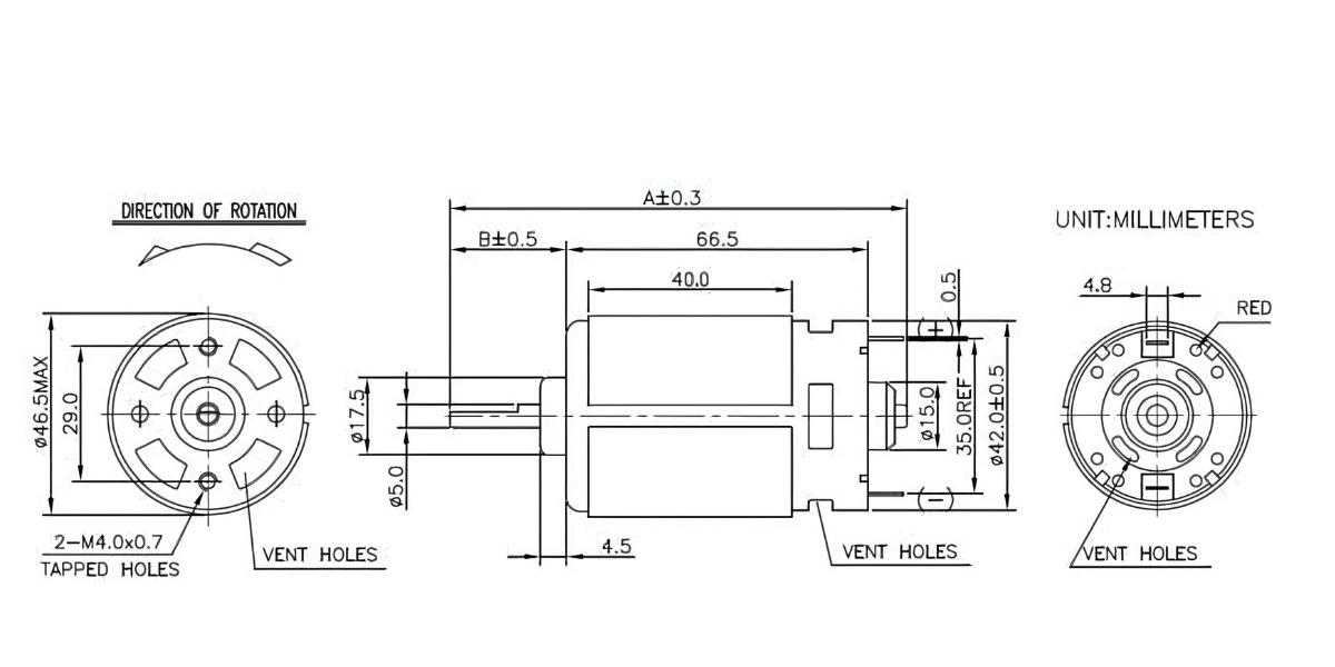 Thông số kỹ thuật motor 775 12VDC 12000rpm