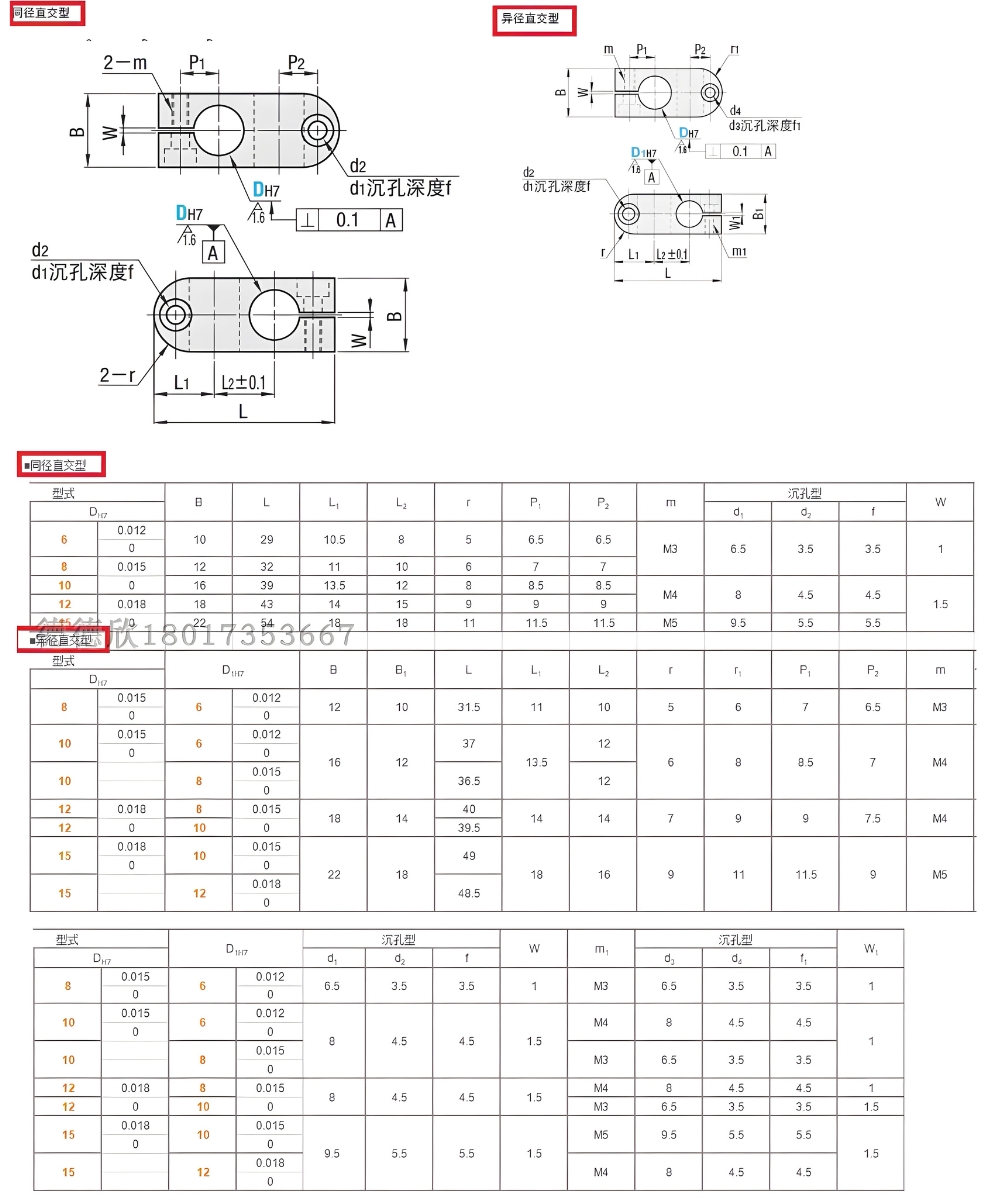 Thông số kỹ thuật gối đỡ trục quang chéo RDA01