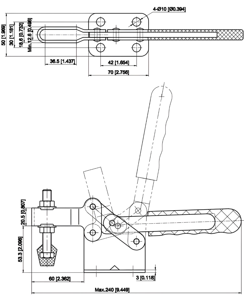 Thông số kỹ thuật kẹp định vị CH-200-W