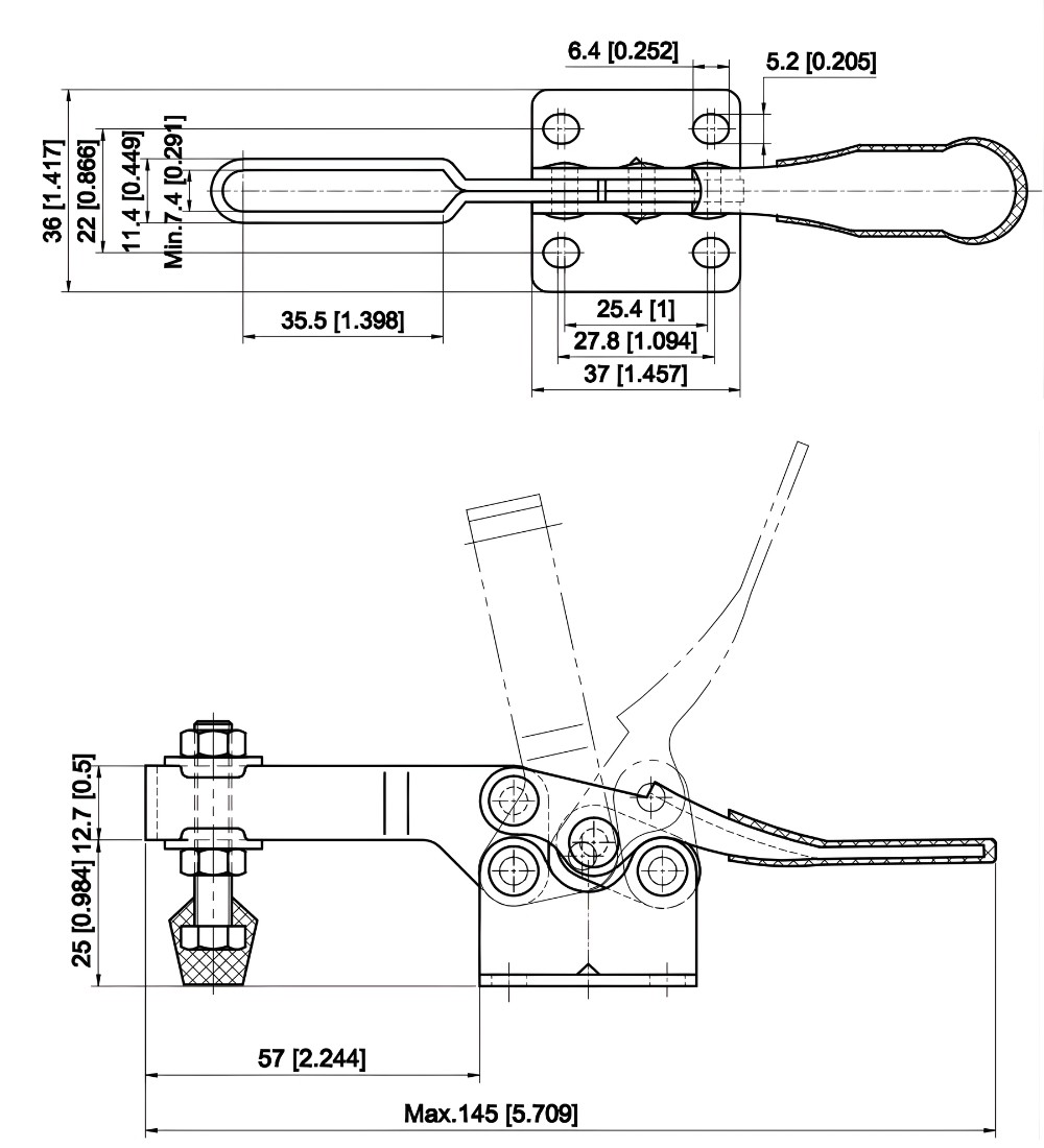 Thông số kỹ thuật kẹp ngang CH-201-B series