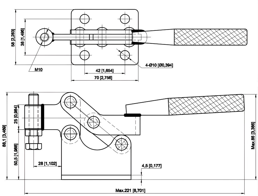 Thông số kỹ thuật kẹp ngang CH-20448