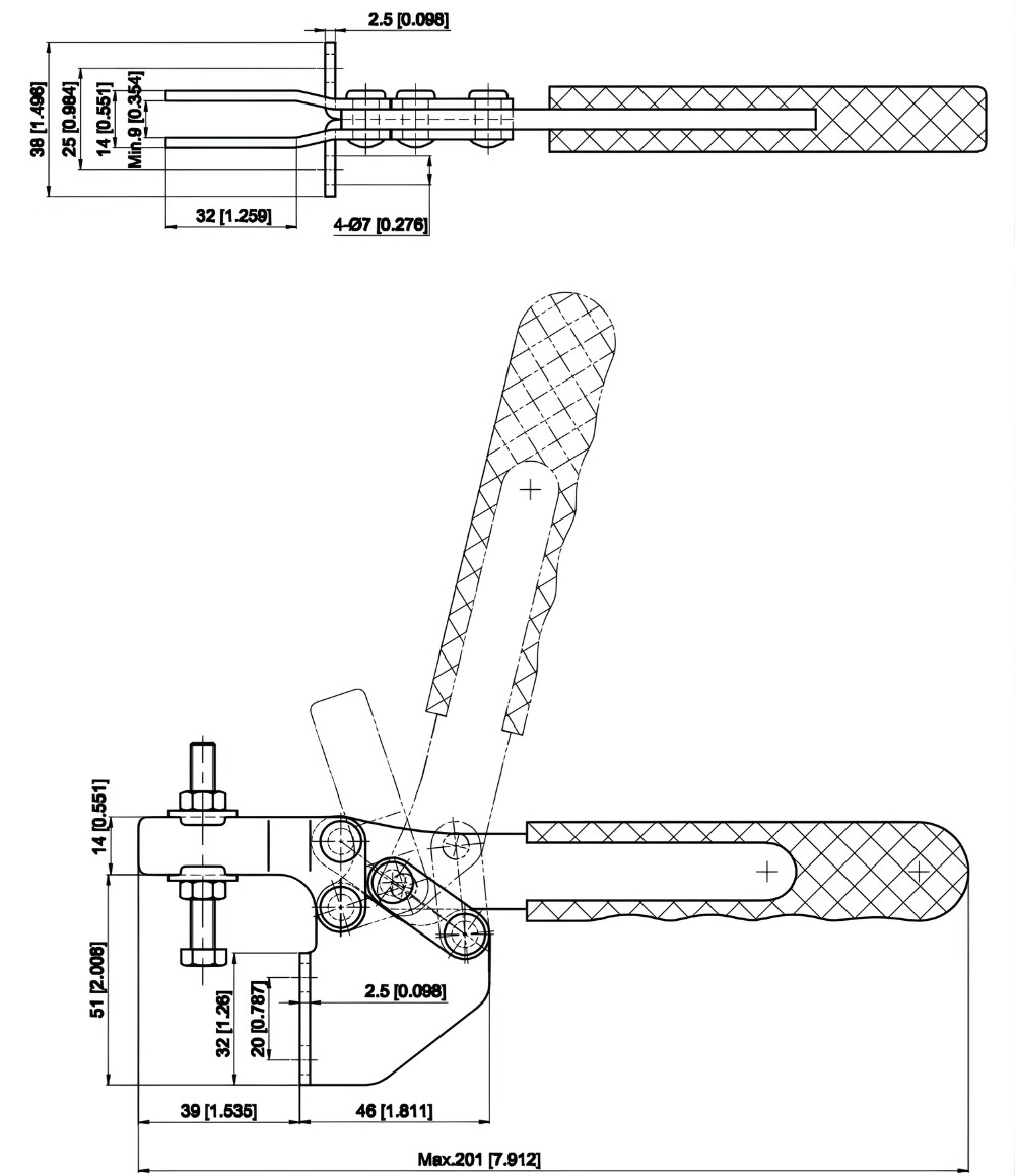 Thông số kỹ thuật kẹp định vị CH-21383