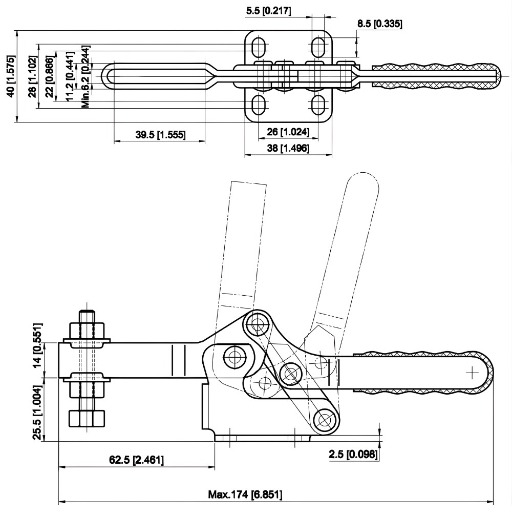 Thông số kỹ thuật kẹp định vị CH-21502-B