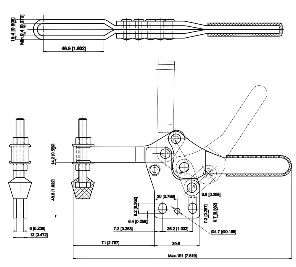Thông số kỹ thuật kẹp ngang CH-2501-B
