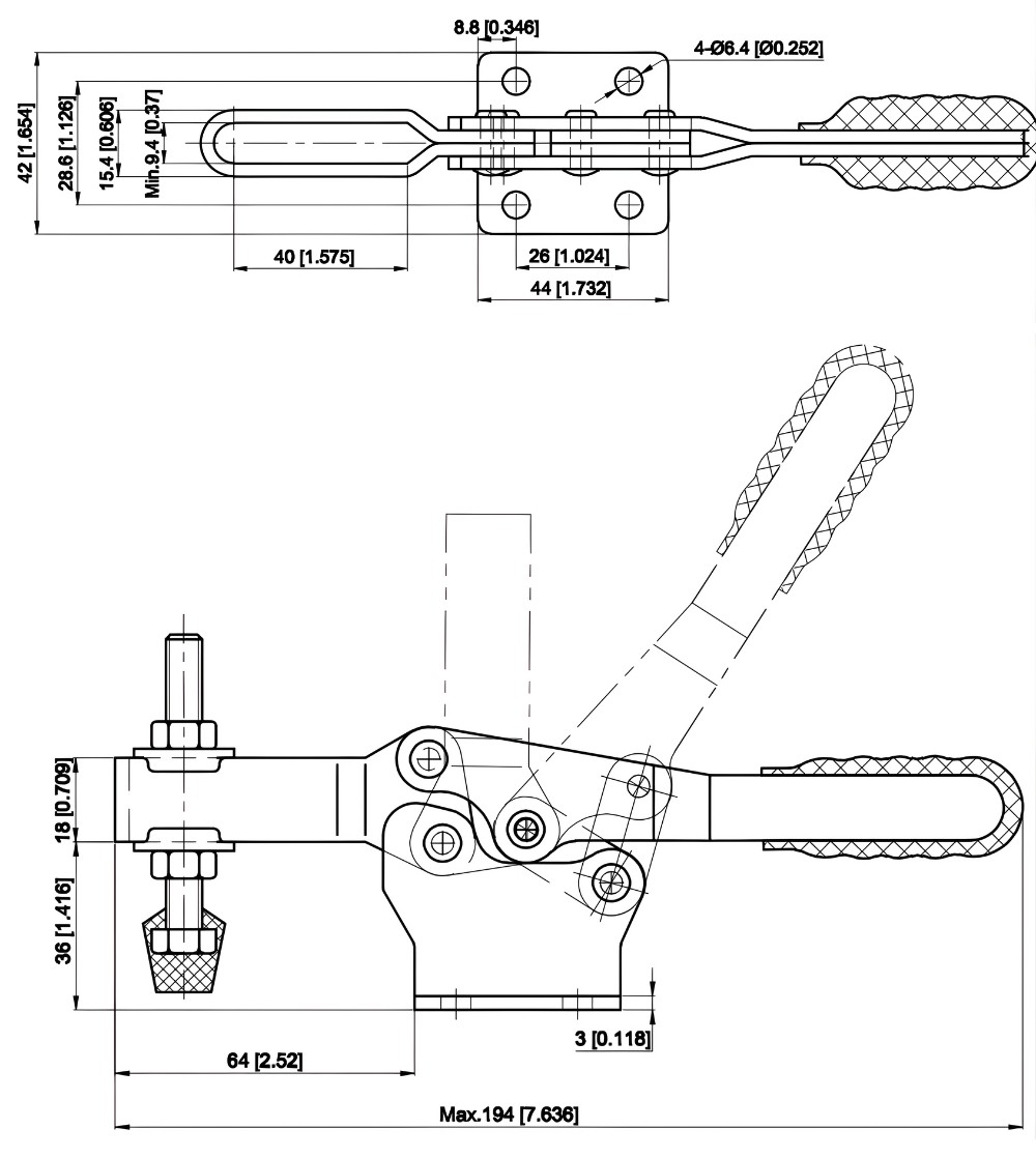 Thông số kỹ thuật kẹp ngang CH-2600