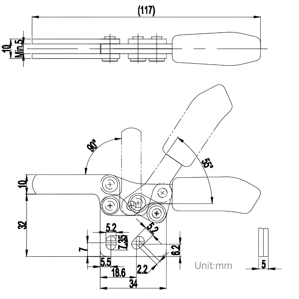 Thông số kỹ thuật kẹp ngang CH-2604-B