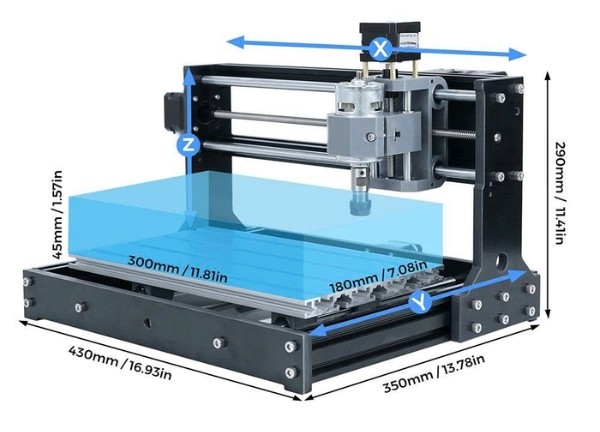 Thông số kỹ thuật máy CNC mini 3018