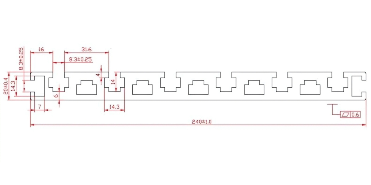 Thông số kỹ thuật nhôm mặt bàn 20240 máy CNC