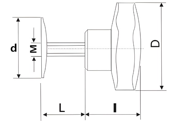 Thông số kỹ thuật núm vặn hoa mai có đĩa ép M8, M10, M12