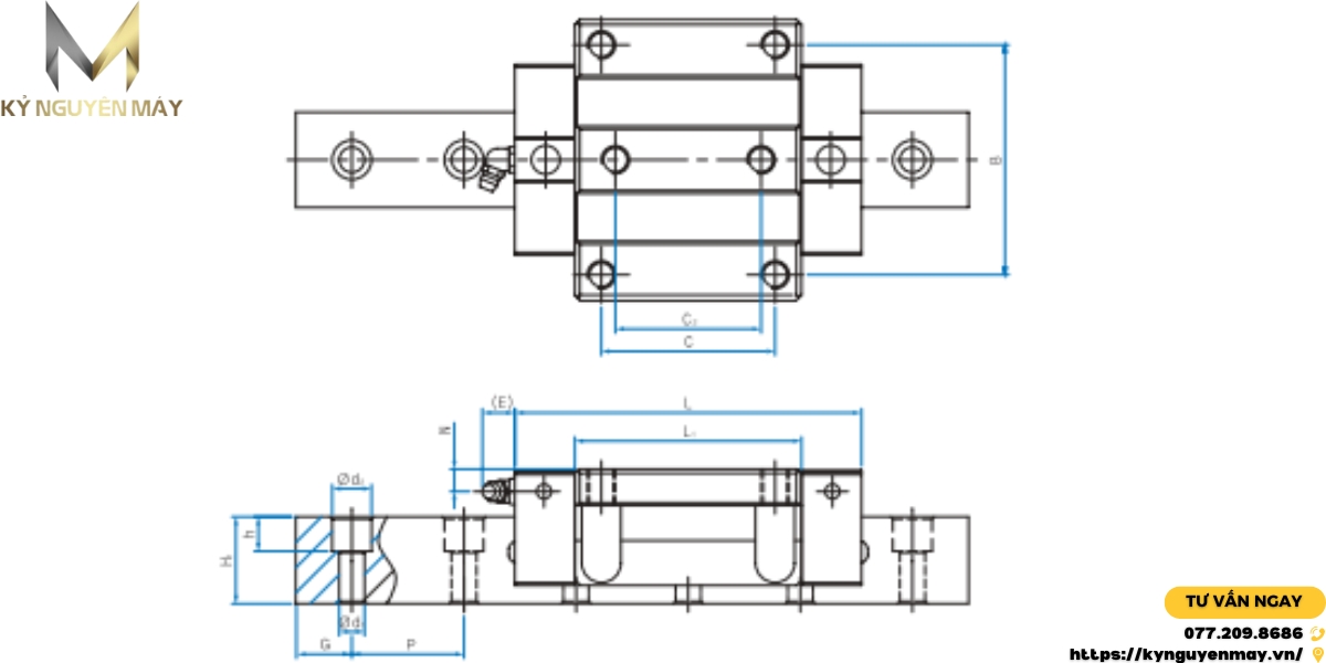 Thanh trượt bạc đạn R