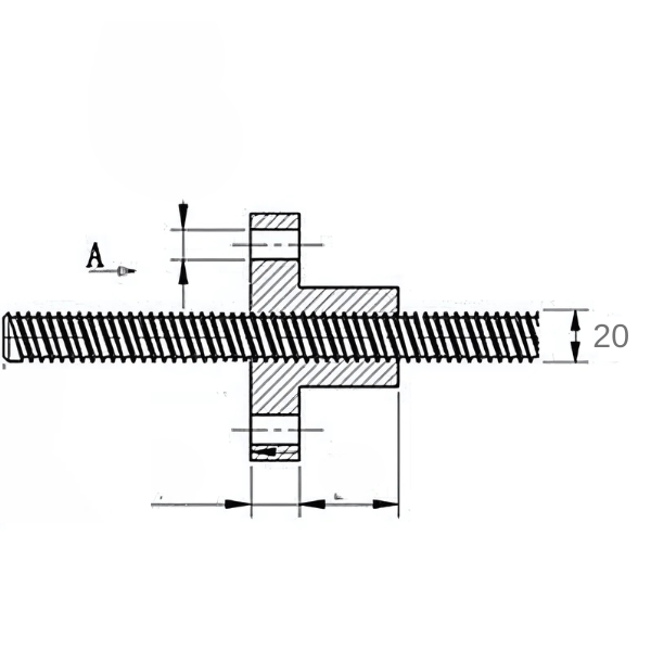Thông số kỹ thuật trục vitme 20mm và đai ốc vitme 20mm
