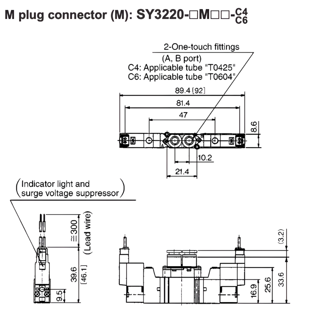Thông số kỹ thuật van điện từ khí nén SY3220-5M0Z-C6 SMC