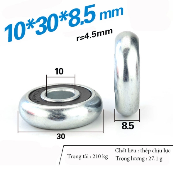 Thông số kỹ thuật vòng bi hình cầu 3D thép trắng chịu lực