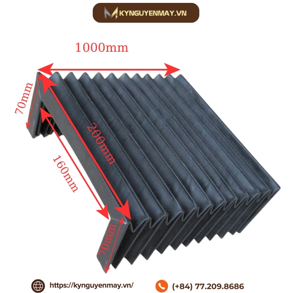 thông số kỹ thuật tấm chắn bụi U160*70*200*70*1000mm