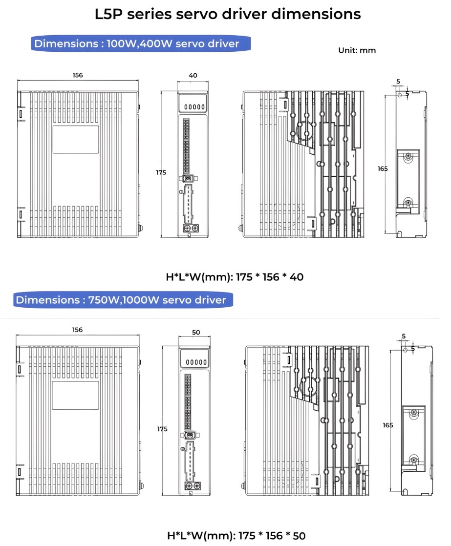 Thông số kỹ thuật bộ AC servo LEADSHINE có phanh