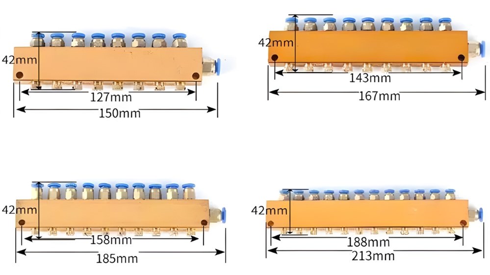 Thông số kỹ thuật bộ chia dầu, vú bơm dầu, dây dẫn dầu