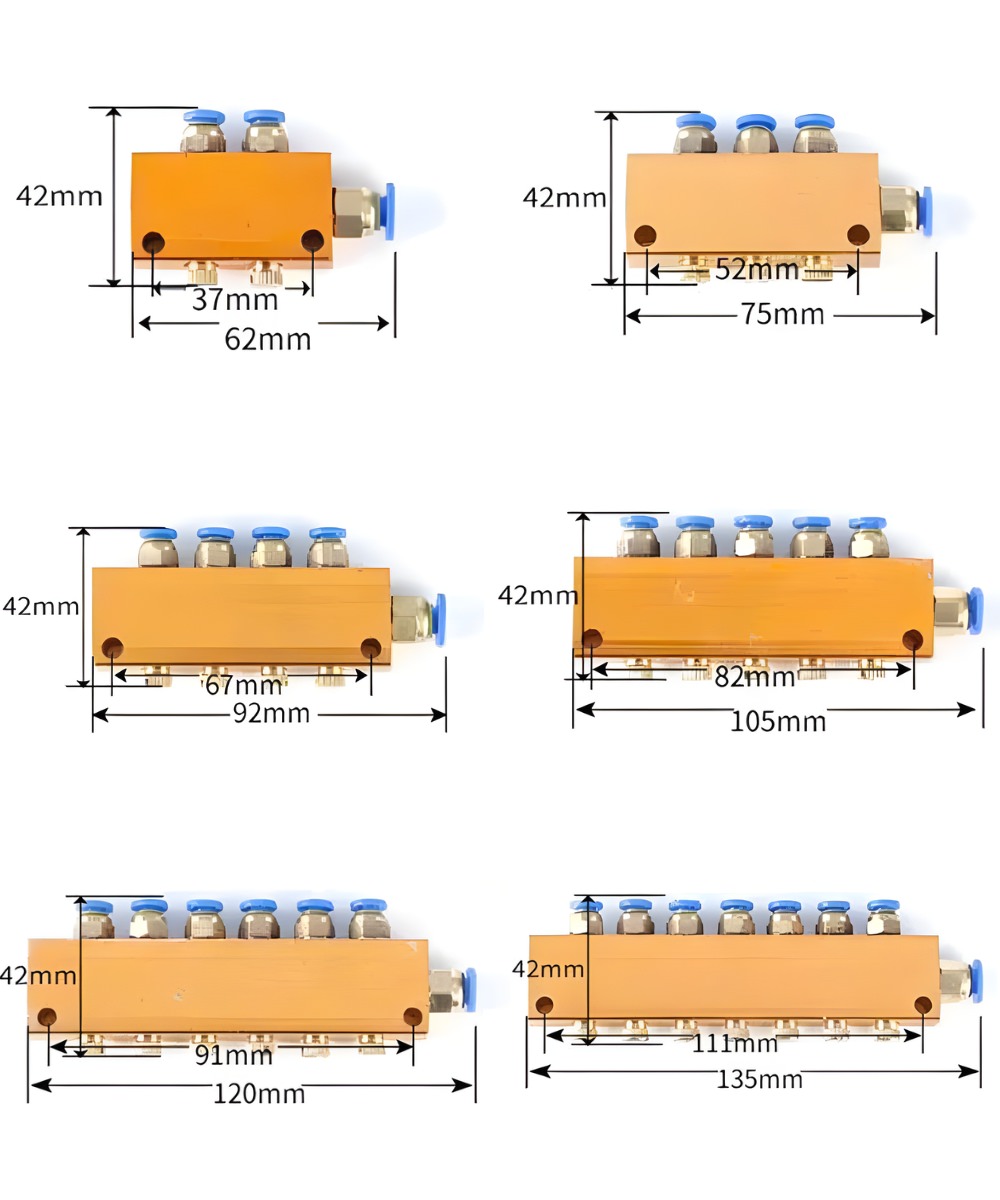 Thông số kỹ thuật bộ chia dầu, vú bơm dầu, dây dẫn dầu