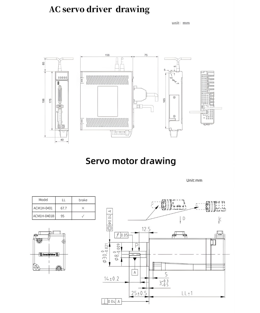 Thông số kỹ thuật bộ servo LEADSHINE