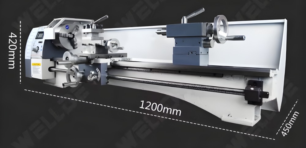 Ảnh thông số kỹ thuật máy tiện CNC mini AIKO trọng lượng 80kg