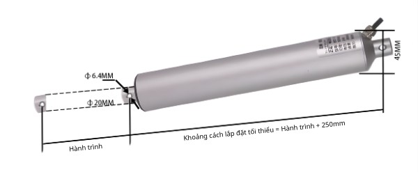 Thông số kỹ thuật xi lanh điện thẳng mini