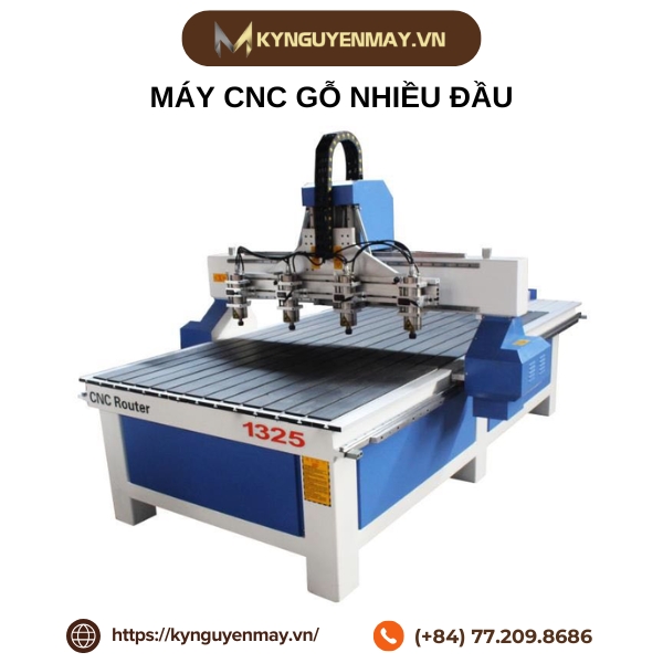 Máy CNC gỗ rounter NESTING 4 đầu cắt khoan ván phiên bản nhỏ gọn