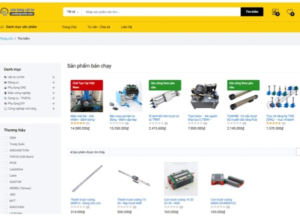 Cửa hàng vật tư CNC - Địa chỉ mua ray & con trượt vuông cũ & mới tại TP HCM