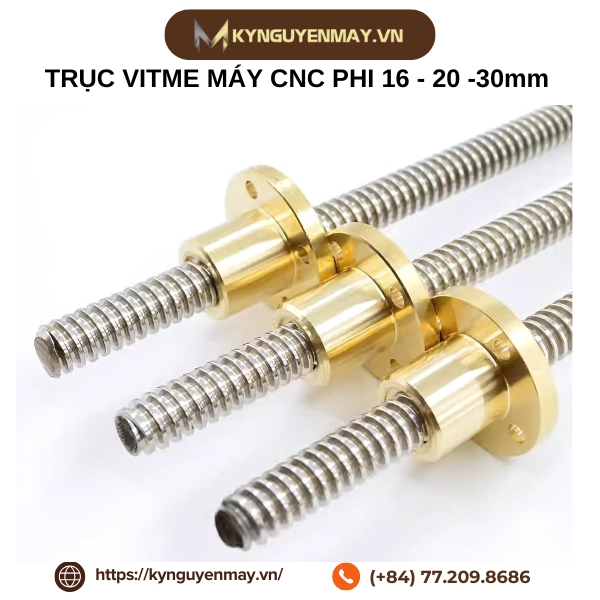trục vitme máy CNC phi 16 - 20 - 30mm