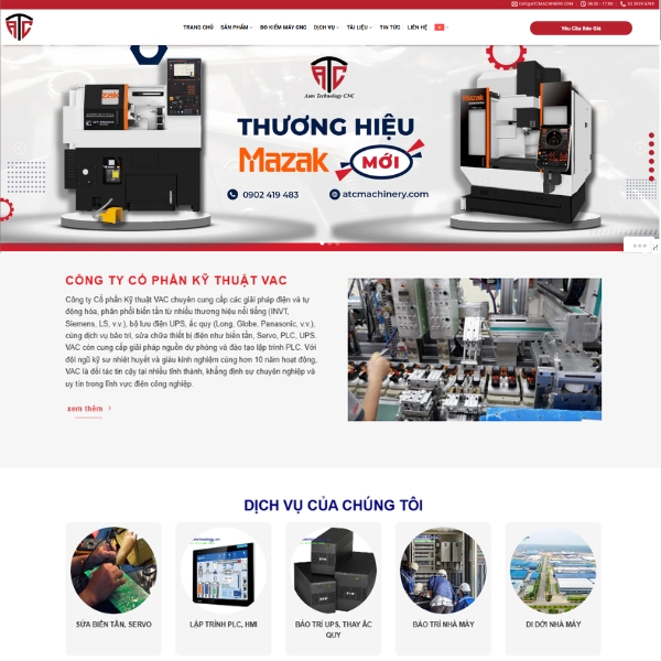 VAC Technology cung cấp dịch vụ sửa chữa máy CNC uy tín, chất lượng cao tại Bình Dương