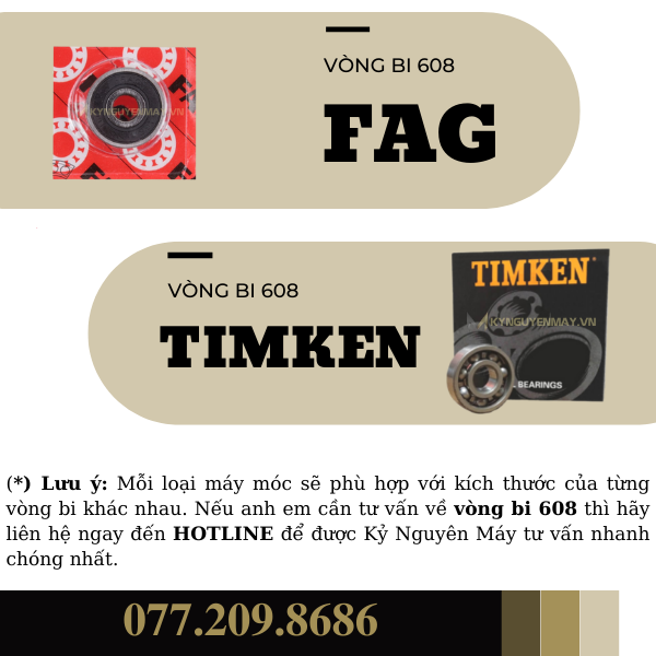 vòng bi 608 (bạc đạn 608)