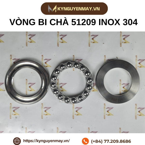 VÒNG BI CHÀ 51209 INOX 304