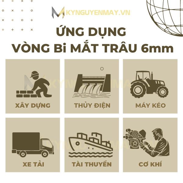 Vòng bi mắt trâu 6mm