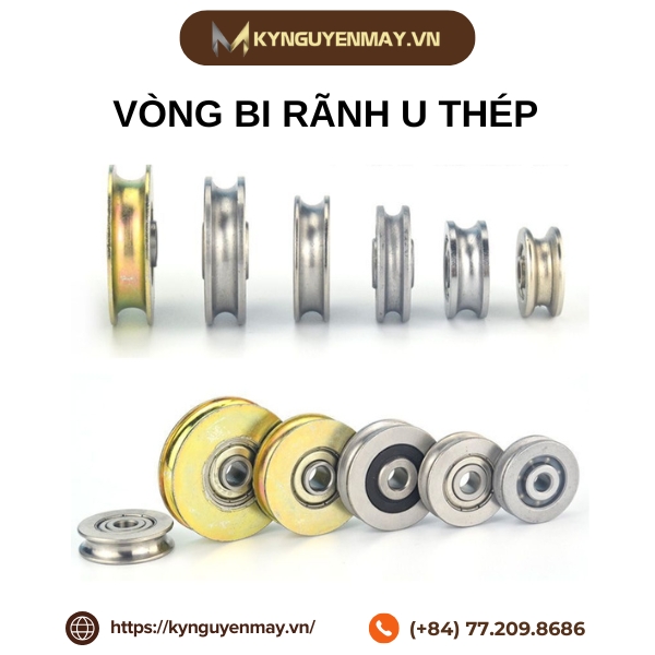 Vòng bi rãnh U thép