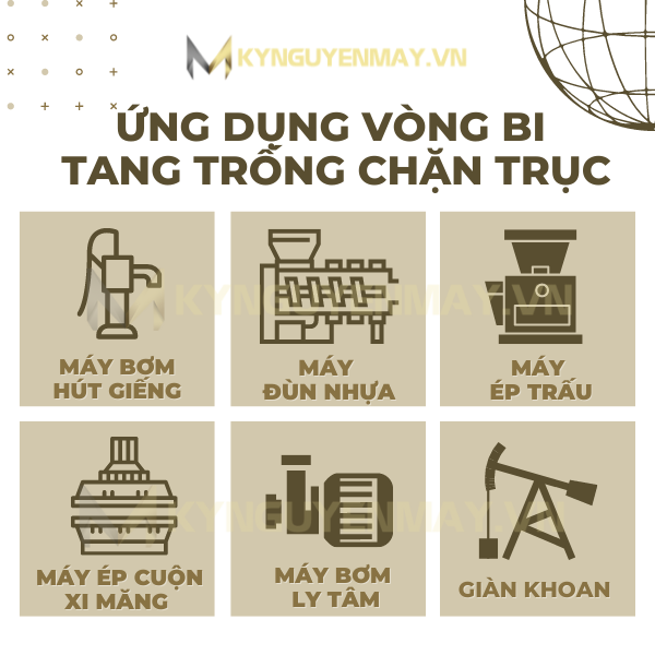 vòng bi tang trống chặn trục