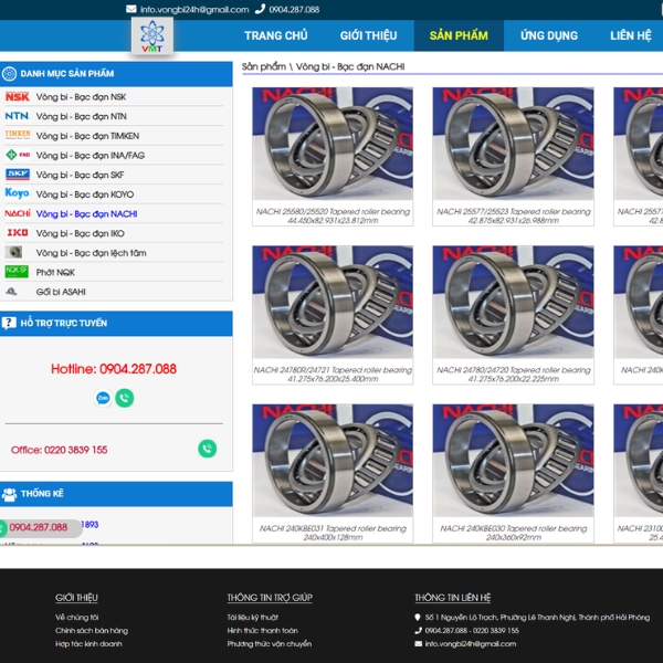 Công ty TNHH Đầu tư và Thương mại VMT - Cung cấp vòng bi Hải Phòng chính hãng