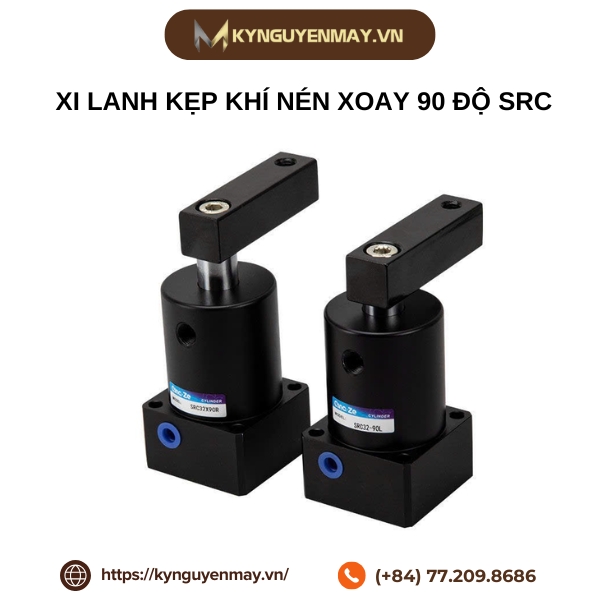 Xi lanh kẹp khí nén xoay 90 độ SRC