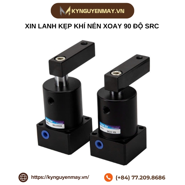 Xi lanh kẹp khí nén xoay 90 độ SRC
