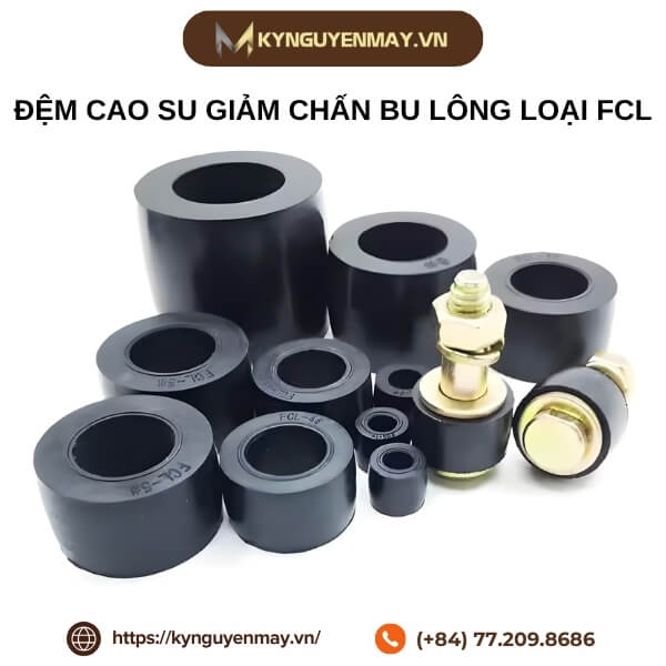 Đệm cao su giảm chấn bu lông loại FCL