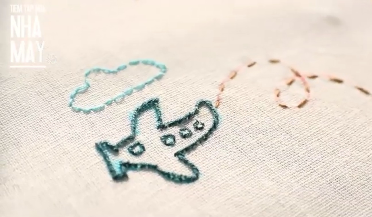 Hướng dẫn thêu và ứng dụng của mũi thêu đột thưa (running stitch)