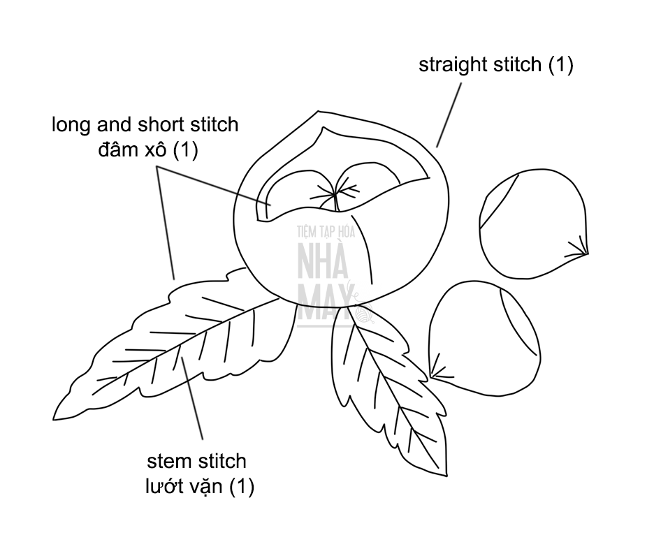 Học thêm cách thêu hạt dẻ đặc sắc (có mẫu in)