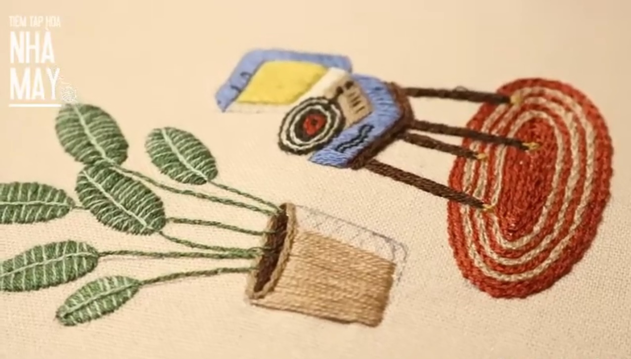 Học thêu cơ bản: Hướng dẫn thêu tranh hộp nhạc