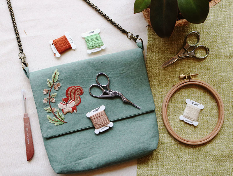 Hướng dẫn thêu bé sóc dễ thương bằng những mũi thêu cơ bản