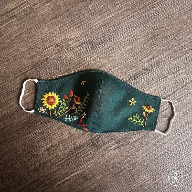 Những mẫu thêu khẩu trang nhỏ nhắn đơn giản