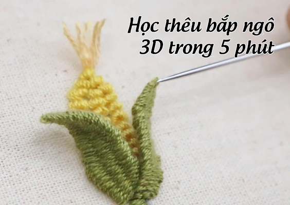 Học thêu bắp ngô trong chưa đầy 5 phút