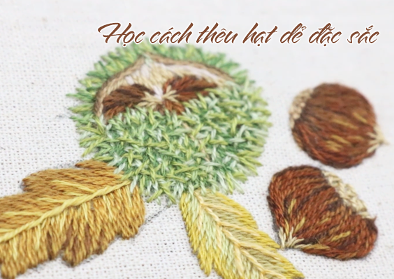 Học thêm cách thêu hạt dẻ đặc sắc