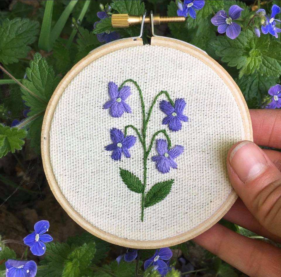 Mẫu thêu cho những người yêu cây