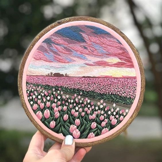 Các cách thêu phối màu cho bầu trời của riêng bạn