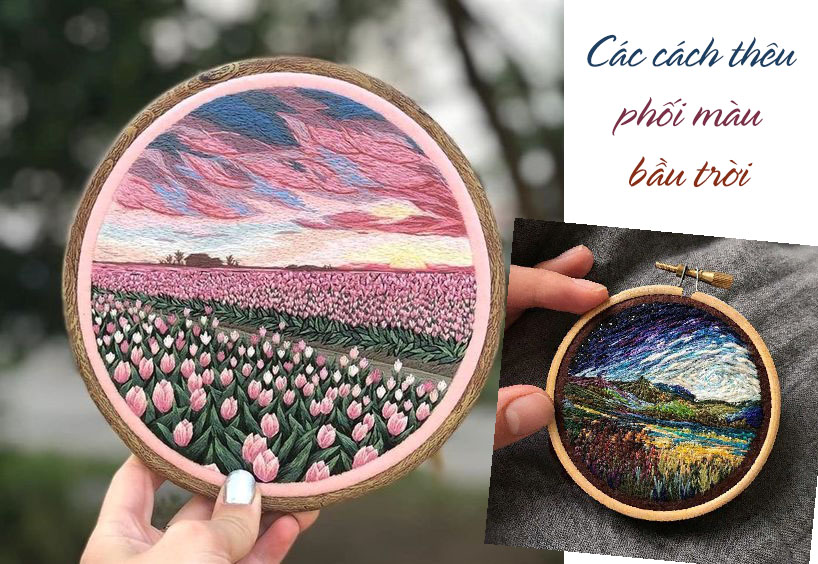 Các cách thêu phối màu cho bầu trời của riêng bạn